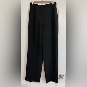 Jones New York | Women’s Size 10 | Black High-Waisted Wide-leg Pants